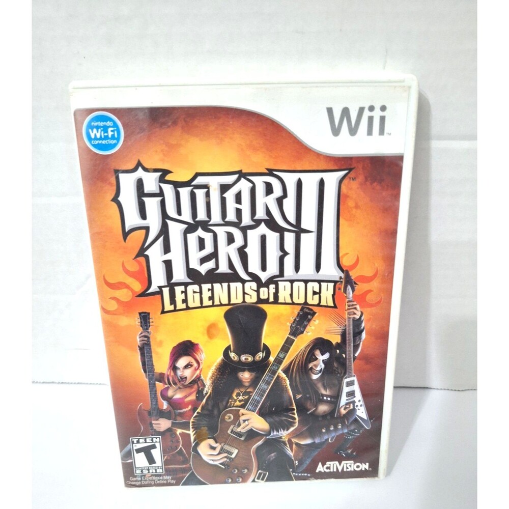 Guitar Hero 3 III Legends Of rock Nintendo Wii 2006 CIB with Manual Tested READ